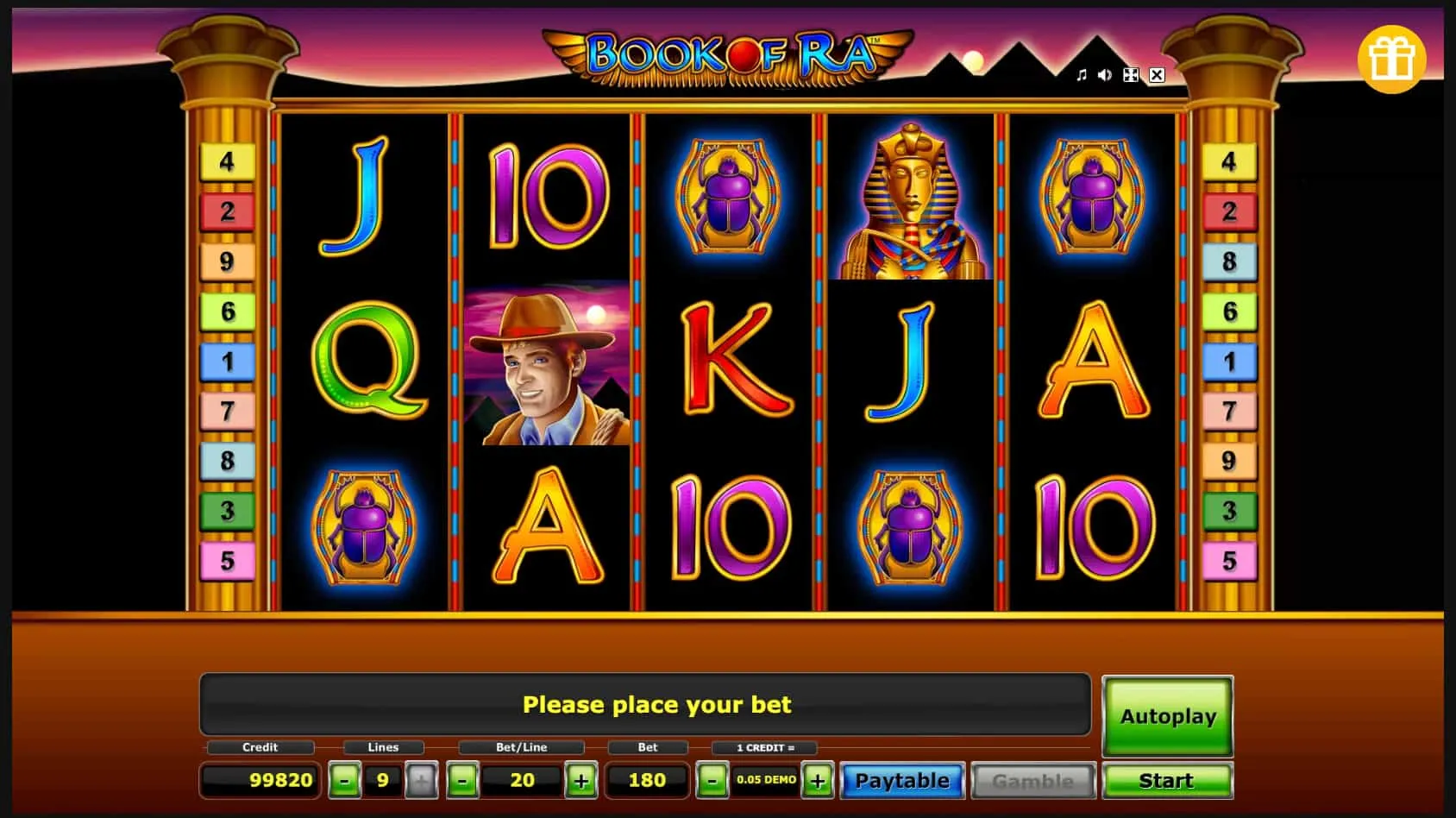 Spielablauf und Bedienung von Book of Ra Spielablauf und Bedienung von Book of Ra